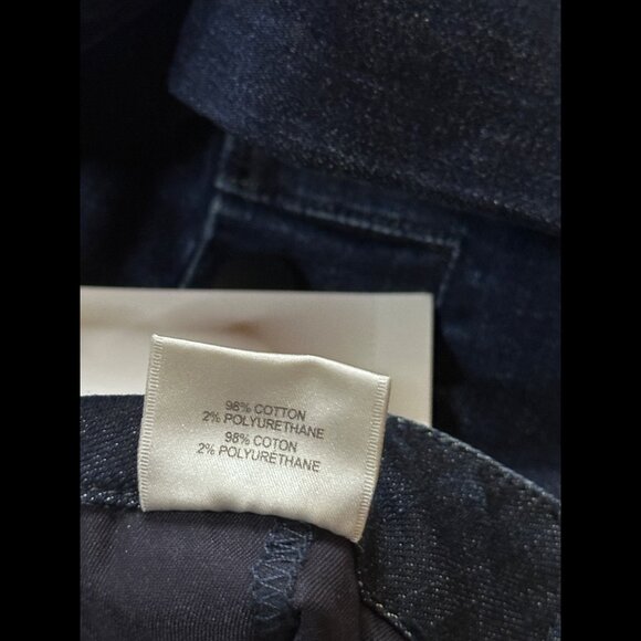 New J Brand Jeans 26 Blue Dark Wash Natasha Sky High Skinny Crop Exposed Button - Picture 10 of 10